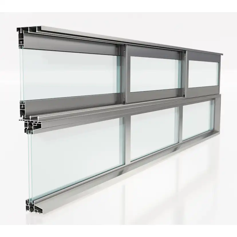 Skjutfönster med fast underdel Landskap Robust Vår och Höst 2-del