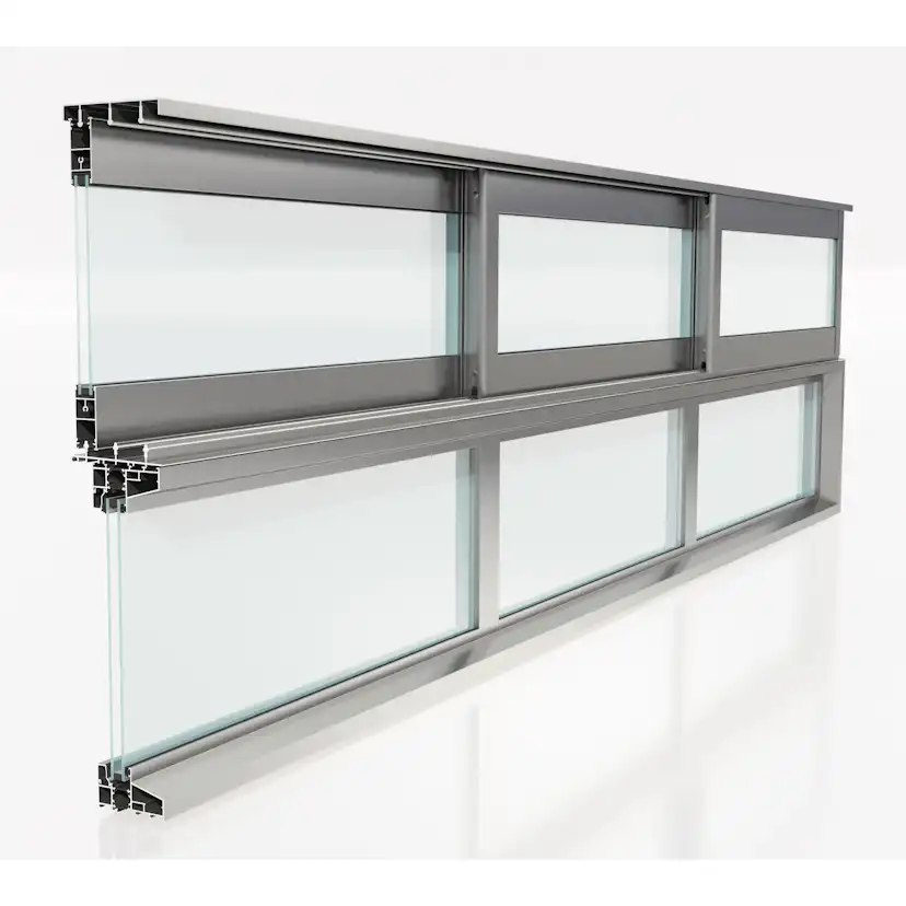 Skjutfönster med fast underdel Landskap Robust Vår och Höst 3-del