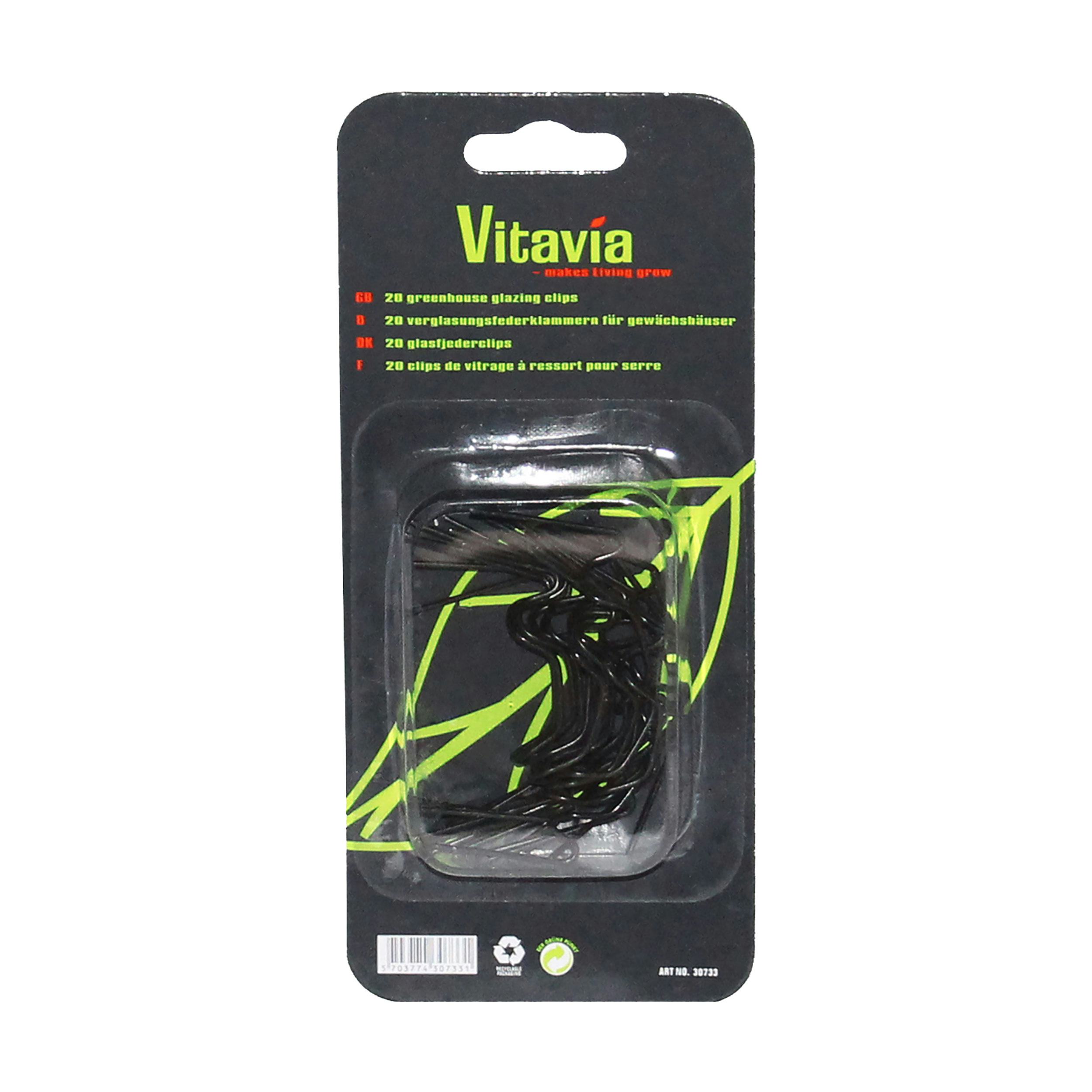 Glasclips Vitavia Klämmor för Fastsättning av Växthusglas och Polykarbonat 20 st