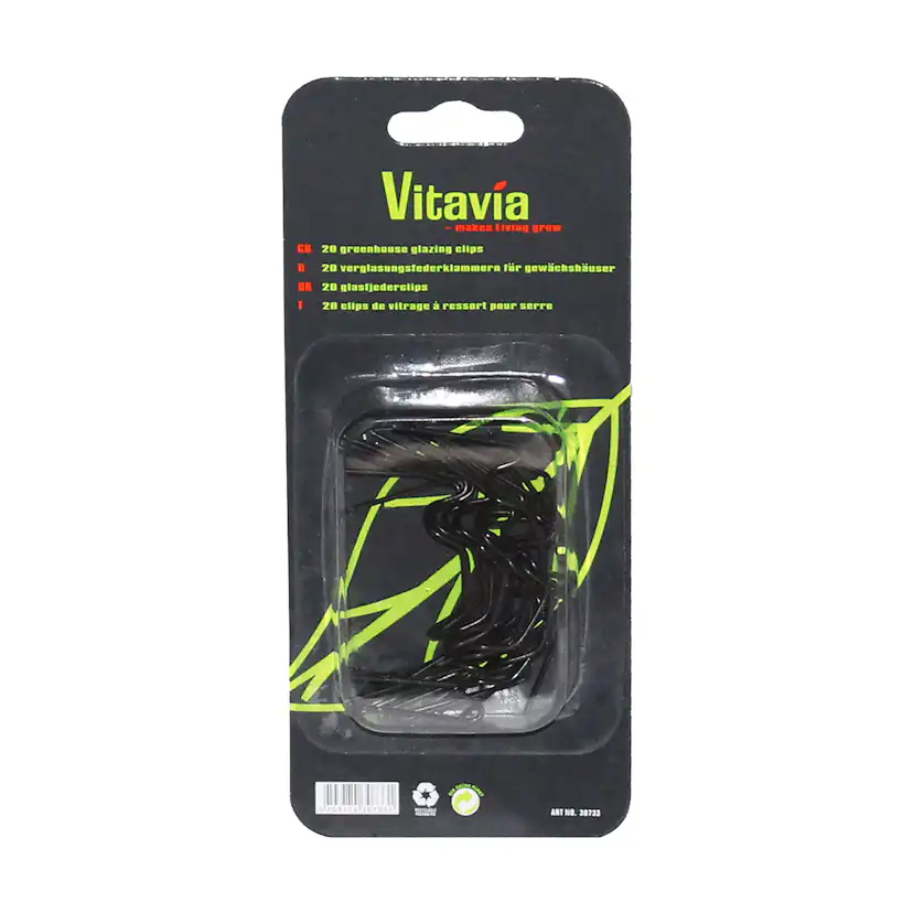 Glasclips Vitavia Klämmor för Fastsättning av Växthusglas och Polykarbonat 20 st