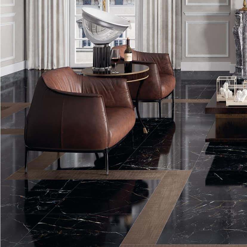 Klinker Ceramiche Keope Elements Lux Port Laurent Svart 30x60 cm