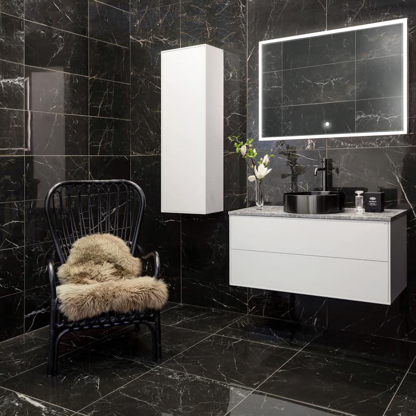 Klinker Ceramiche Keope Elements Lux Port Laurent Svart 60x60 cm