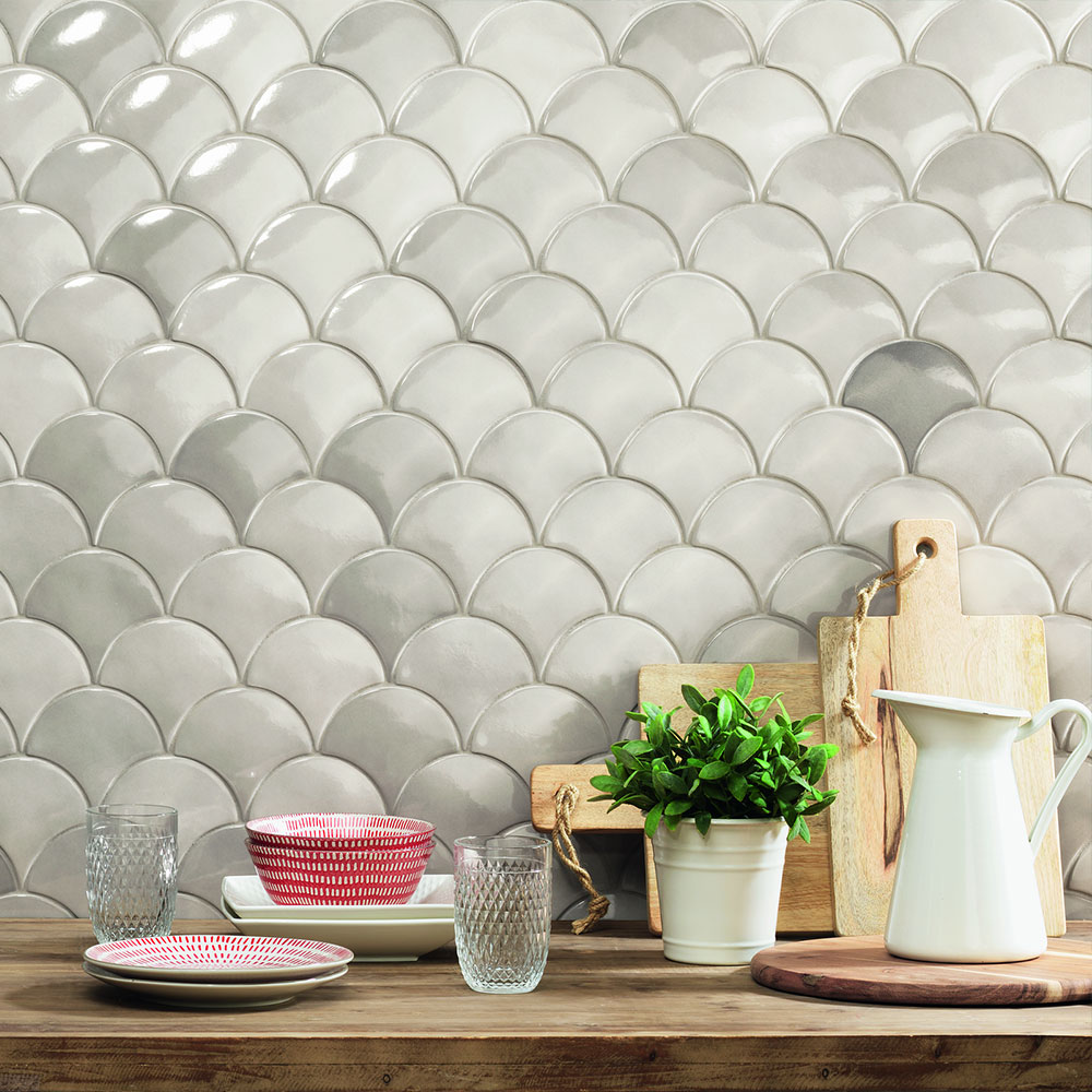 Kakel Natucer Ceramica Natural Squama Mist Grå P.B 6x13 cm