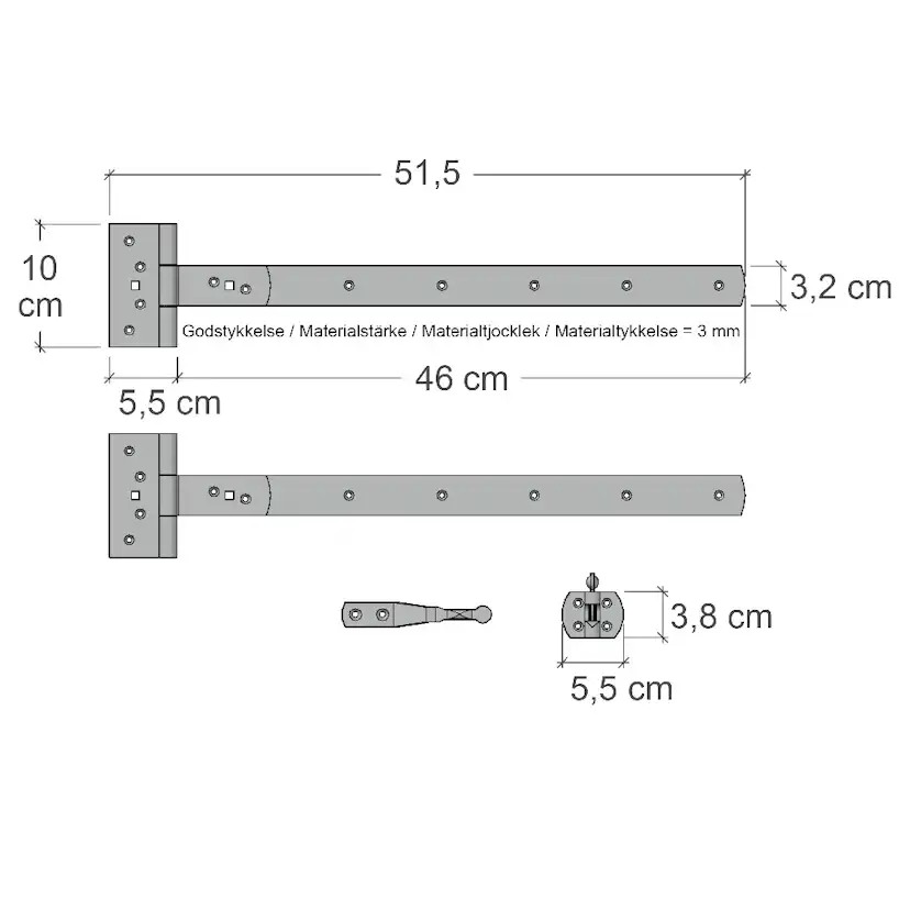 Enkelgrind PLUS Slot inkl. Beslag