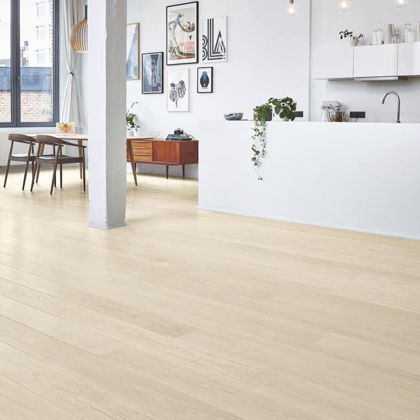 Parkettgolv Tarkett Shade Ek Cotton White 2000 mm 1-stav