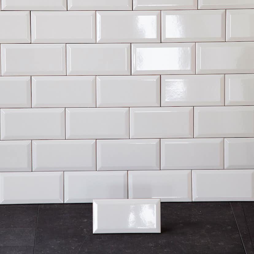 Kakel Arredo Color Vit Metro Biselado Blank 10x20