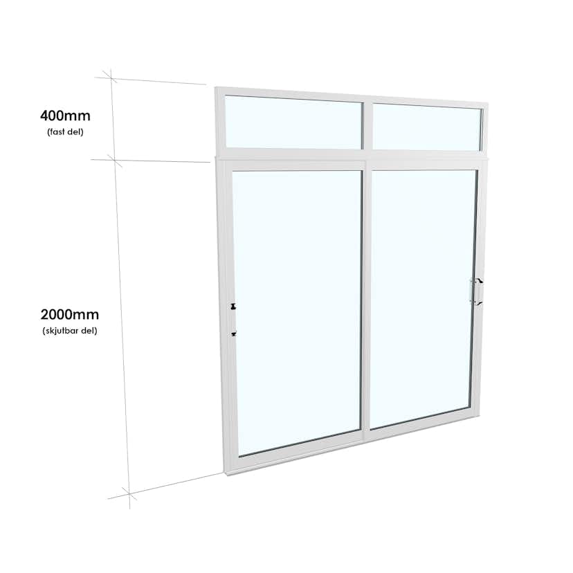 Skjutdörr med Överljus Landskap Robust Vår och Höst 2-del