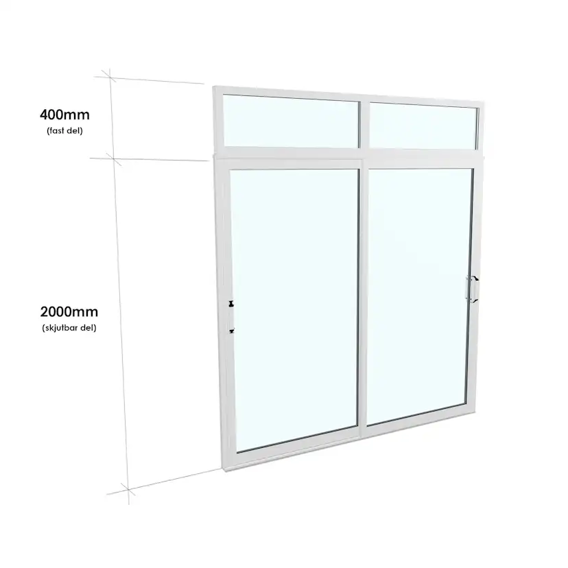 Skjutdörr med Överljus Landskap Robust Året Runt 2-del