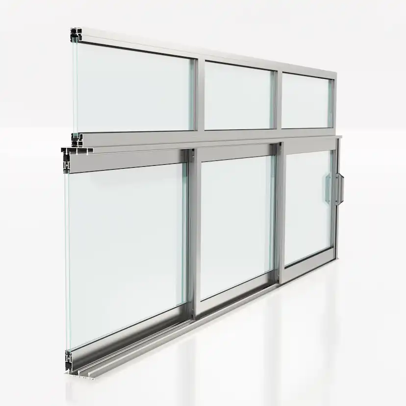 Skjutdörr med Överljus Landskap Robust Året Runt 2-del