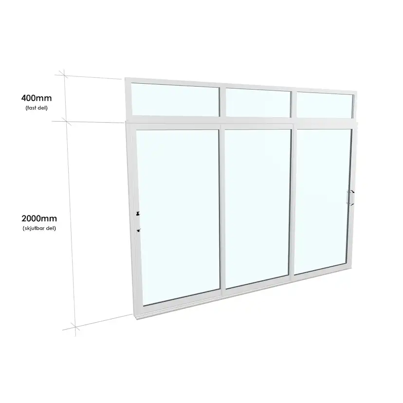 Skjutdörr med Överljus Landskap Robust Året Runt 3-del