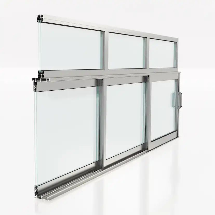 Skjutdörr med Överljus Landskap Robust Året Runt 3-del