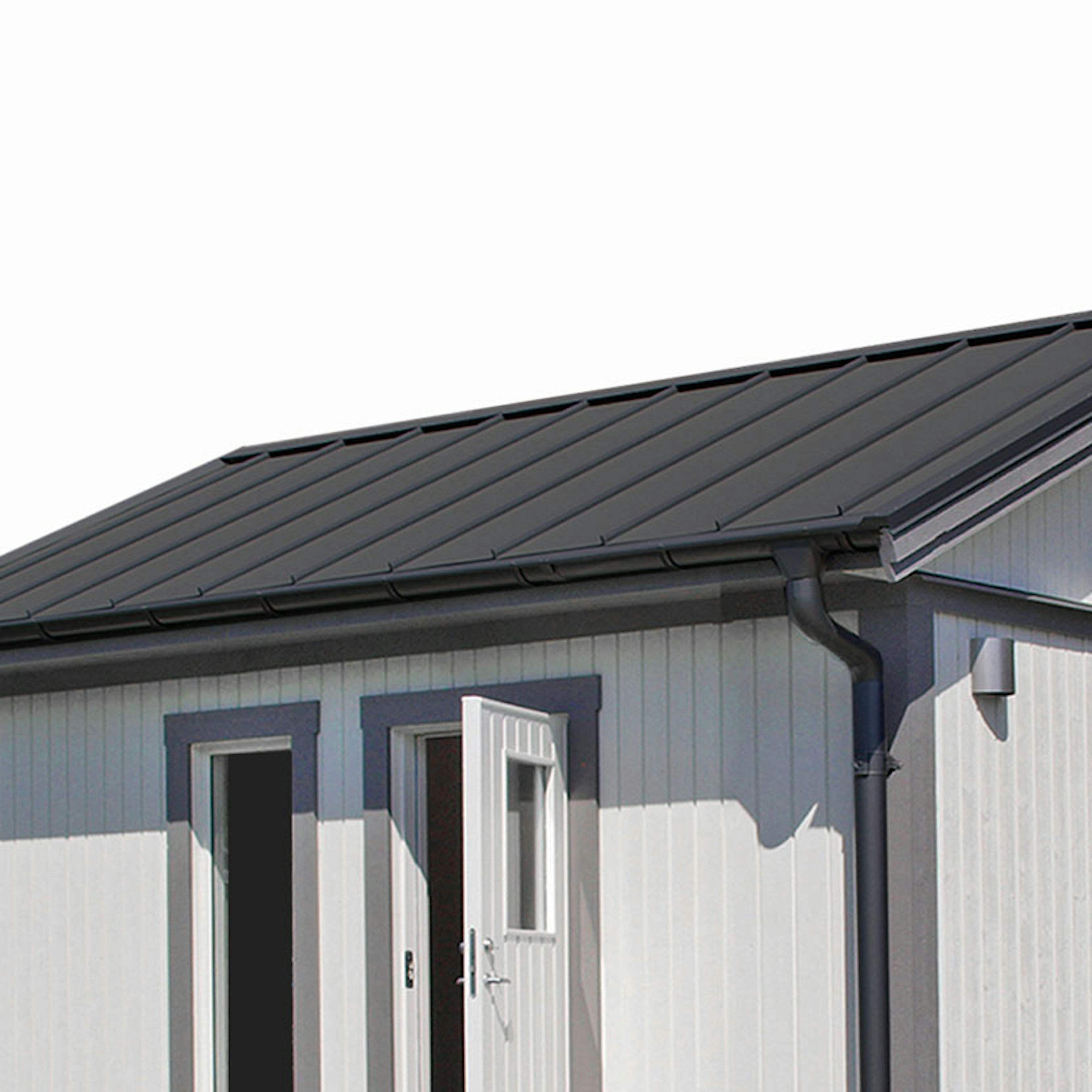 Plåttak/Plåtsats Vibostugan Njuta Svart Funkis 20 m2