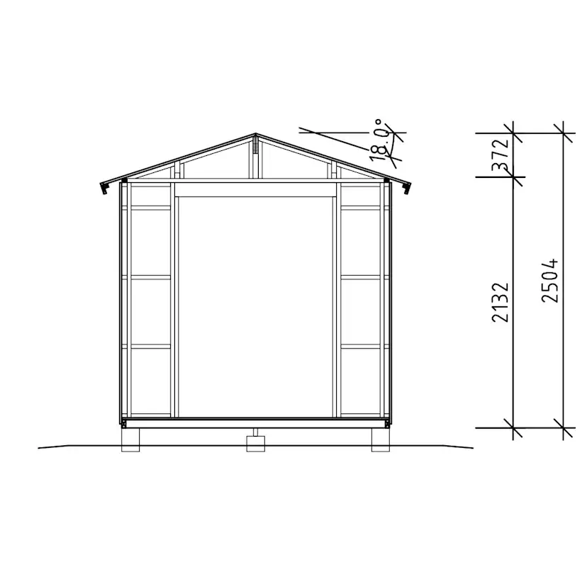 Förråd Vibostugan Finnstorp 5 m² Redskapsbod i Trä med Sadeltak