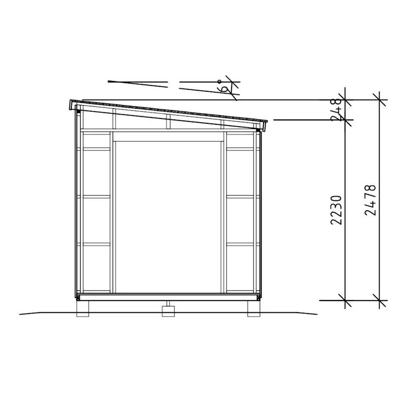 Förråd Vibostugan Jonstorp 7,5 m² Redskapsbod i Trä med Pulpettak