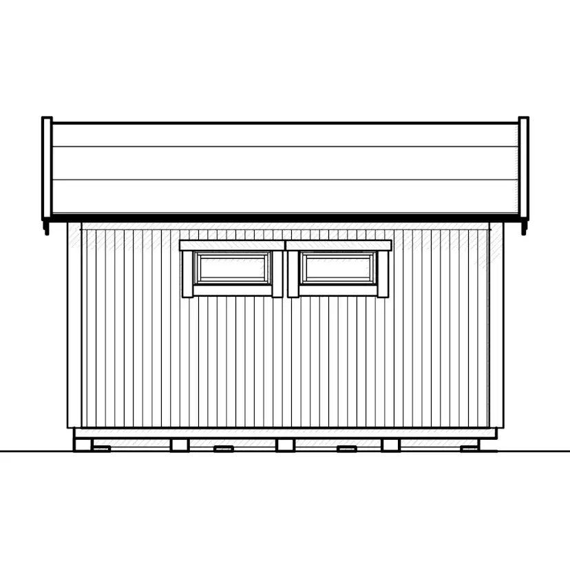 Attefallshus Vibostugan Njuta 20-4 19,6 m² Trähus