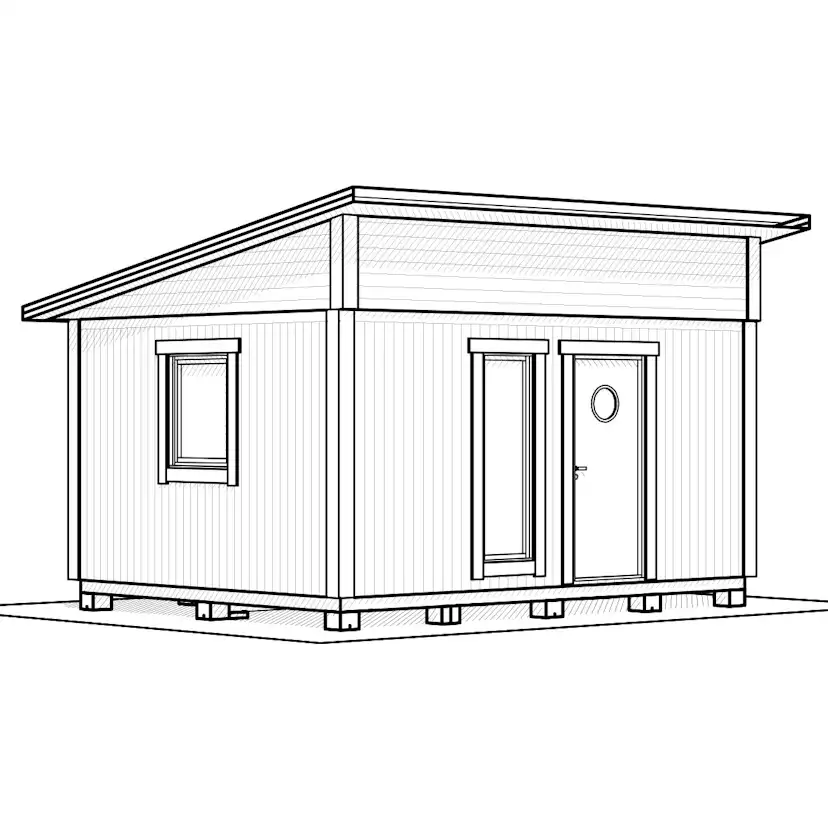 Attefallshus Vibostugan Njuta Funkis 20-1