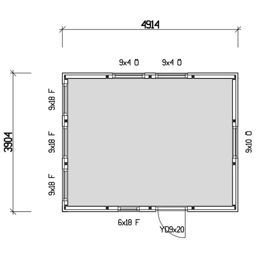 Attefallshus Vibostugan Njuta Funkis 20-3