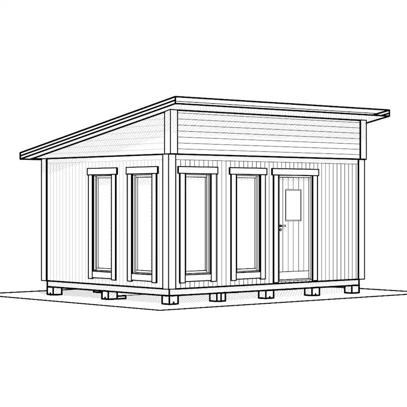 Attefallshus Vibostugan Njuta Funkis 20-4