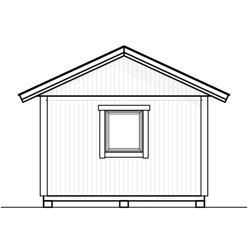 Attefallshus Vibostugan Njuta 25-2 24,3 m² Trähus med Sadeltak