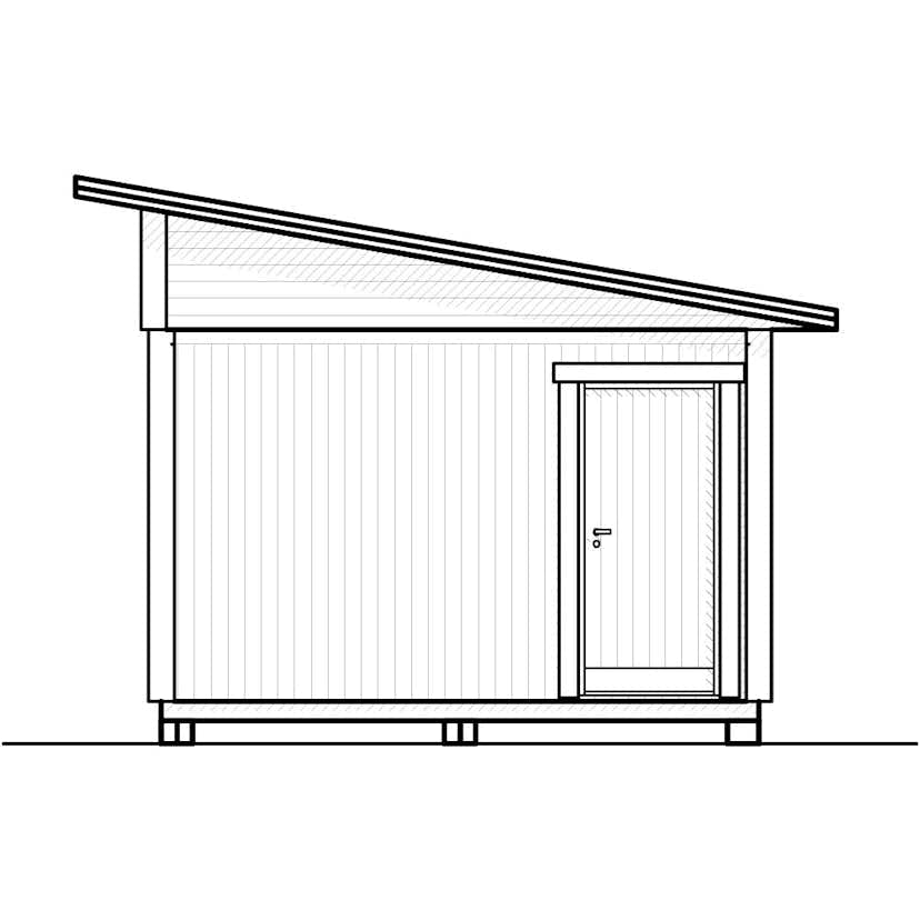 Attefallshus Vibostugan Njuta Funkis 25-2 24,3 m² Trähus