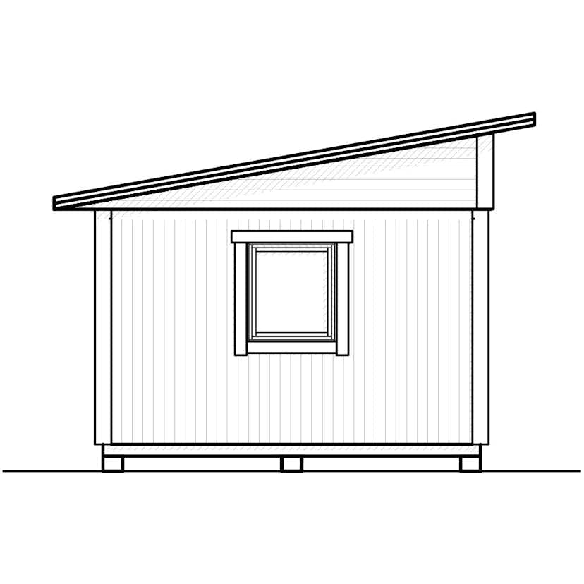Attefallshus Vibostugan Njuta Funkis 25-2 24,3 m² Trähus