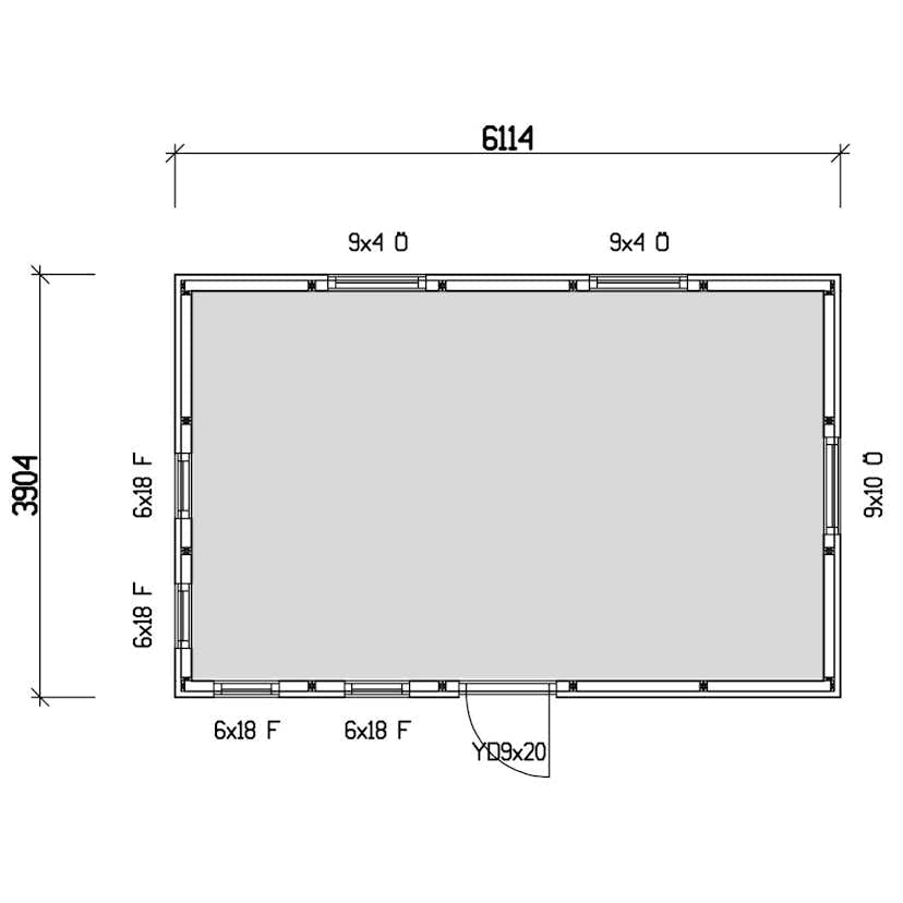 Attefallshus Vibostugan Njuta Funkis 25-4 24,3 m² Trähus