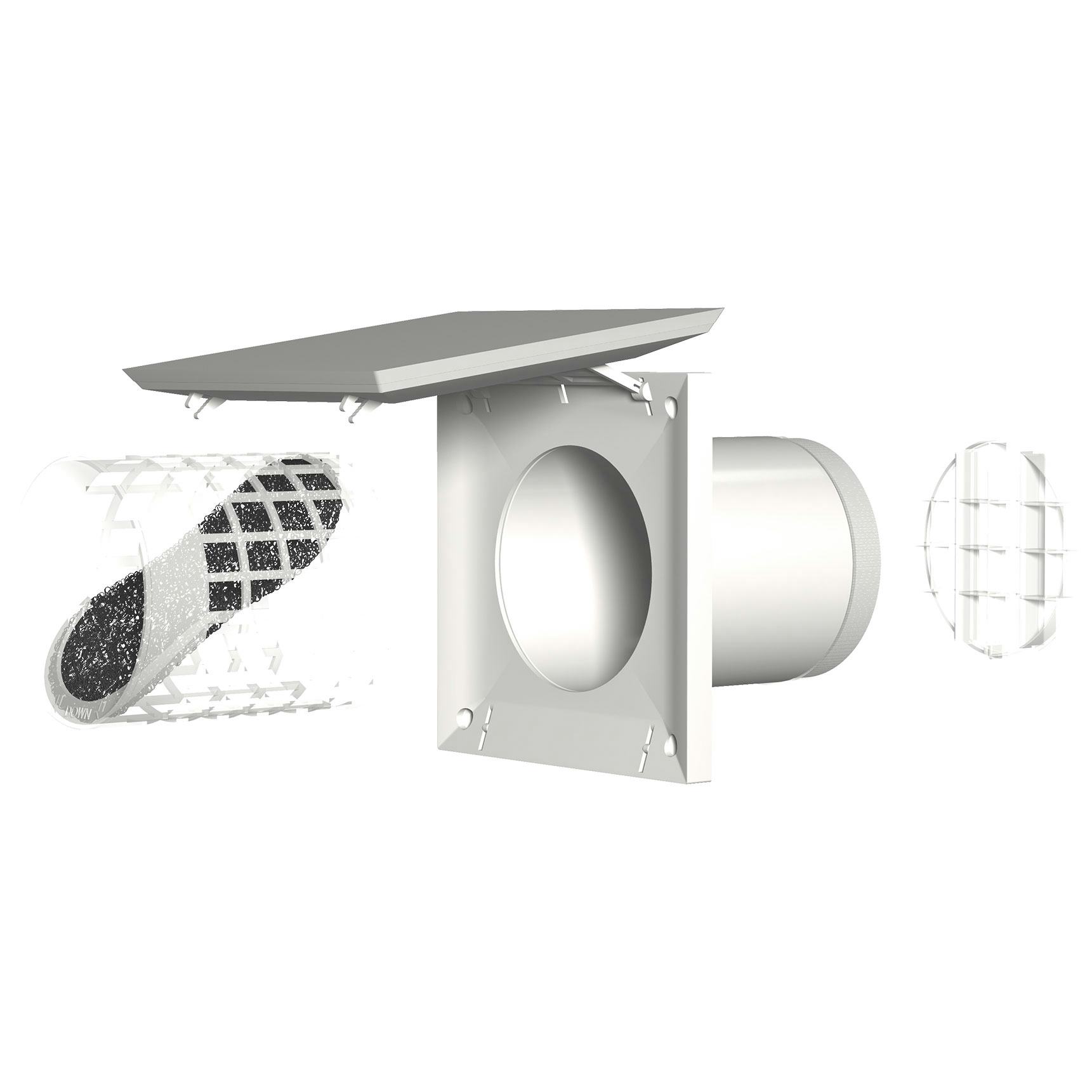 Väggventil Fresh TL100D Energy Invändig del