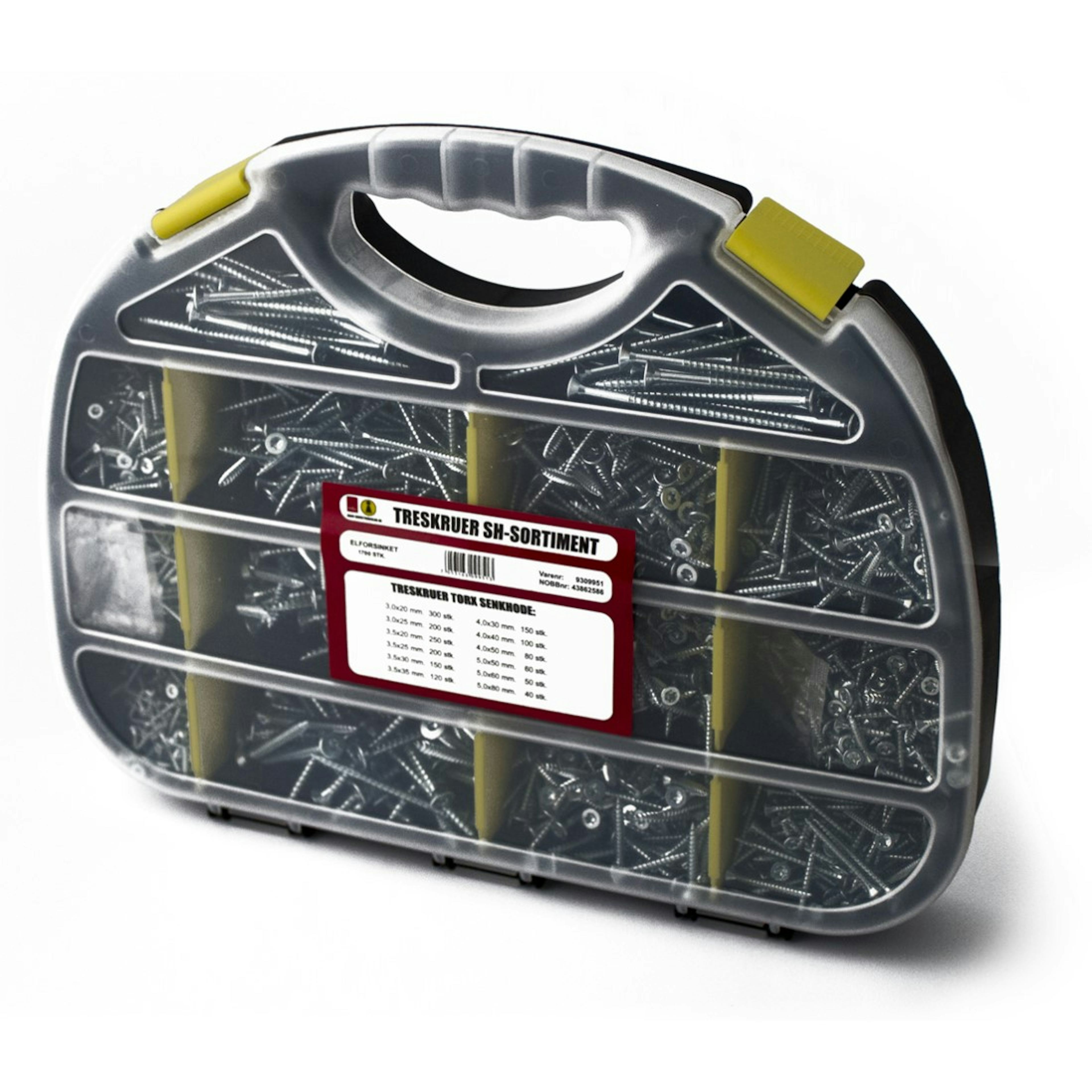 Träskruvsats Habo 1700 delar