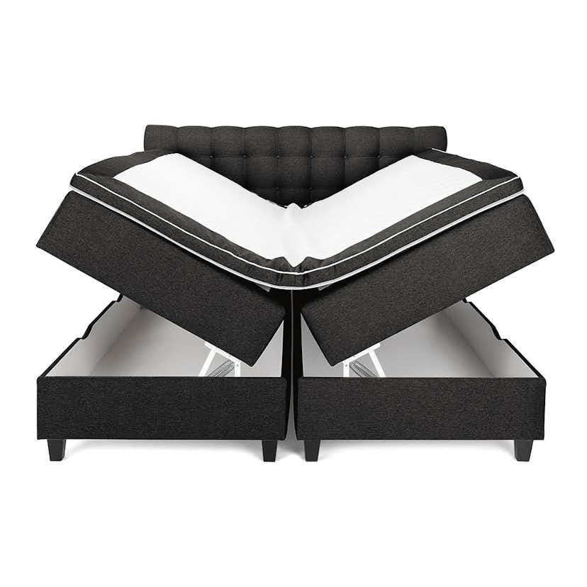 Kontinentalsäng Berg & Strand Sängpaket Royal 160x200 Svart med Förvaring