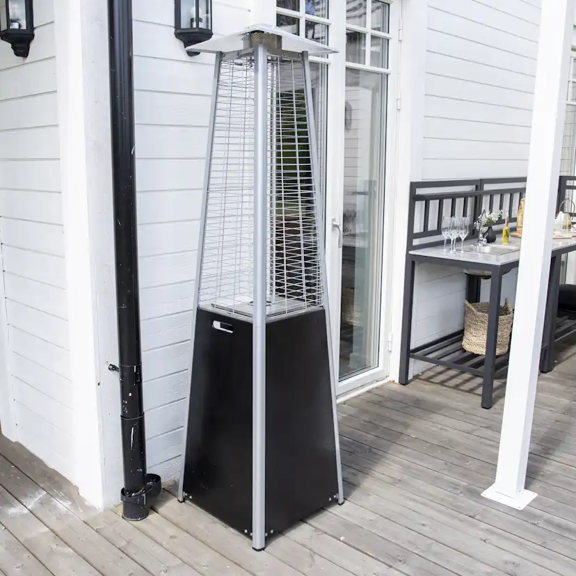 Terassvärmare Venture Home Hottie Square, Stående Gasolvärmare Utomhus i Aluminium