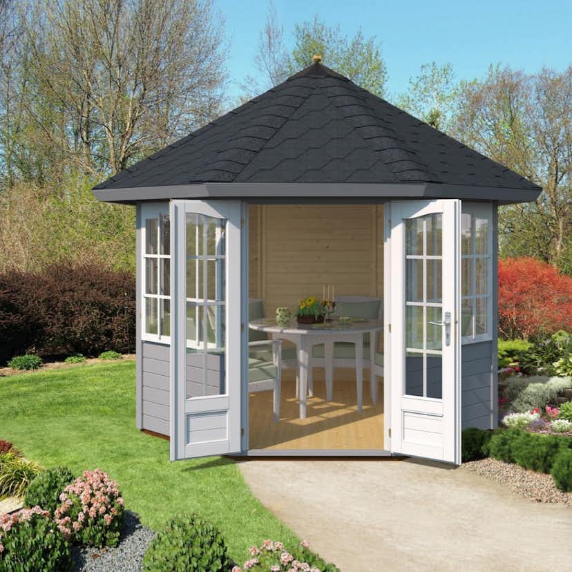 Lusthus Palmako Veronica 4 Trädgårdspaviljon 6,9 m² i Obehandlat Trä