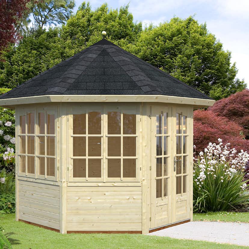 Lusthus Palmako Veronica 4 Trädgårdspaviljon 6,9 m² i Obehandlat Trä