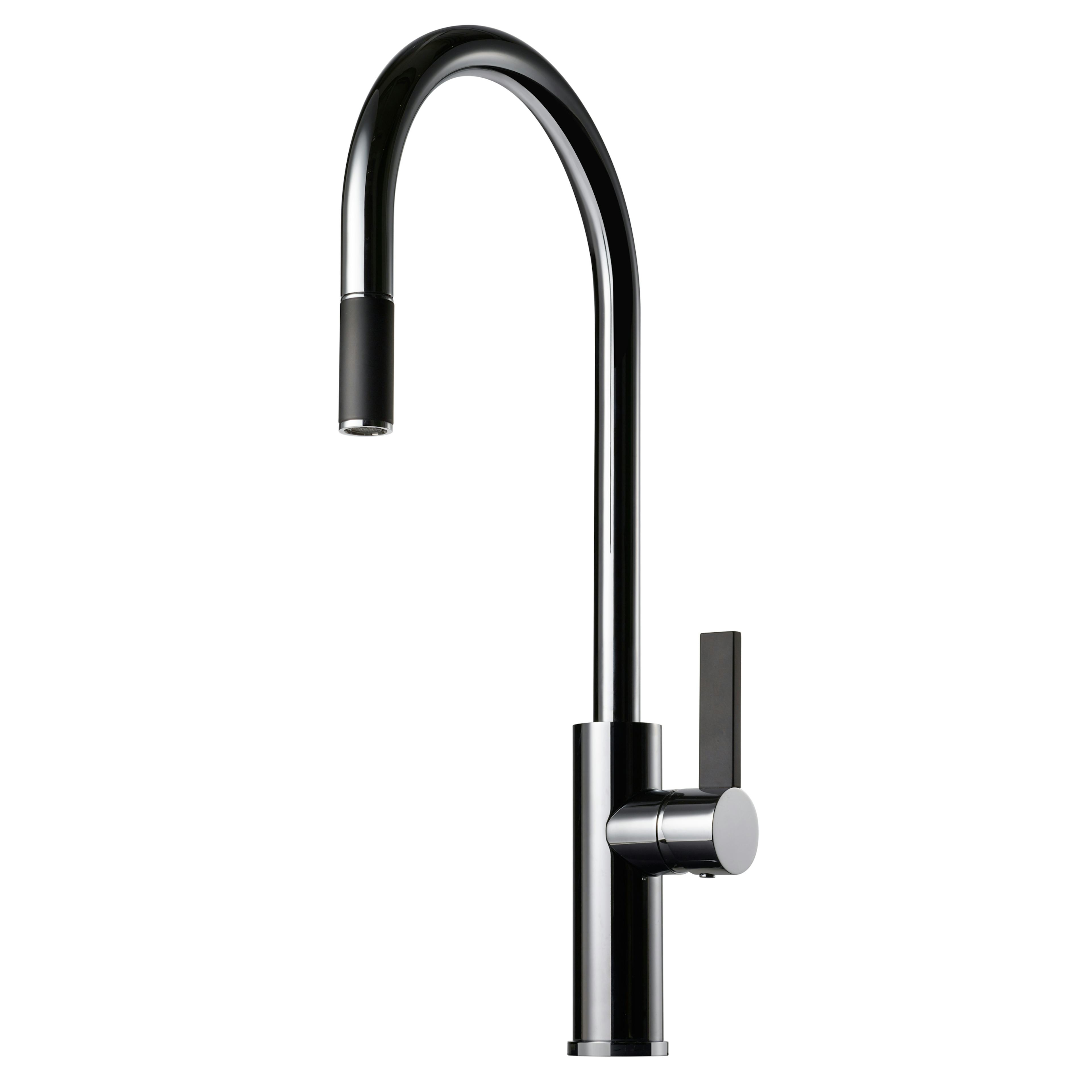 Köksblandare Tapwell Arman ARM185 Utdragbar Pip med Svart Handtag