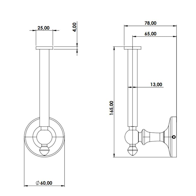 Reservpappershållare Tapwell TA234 Classic