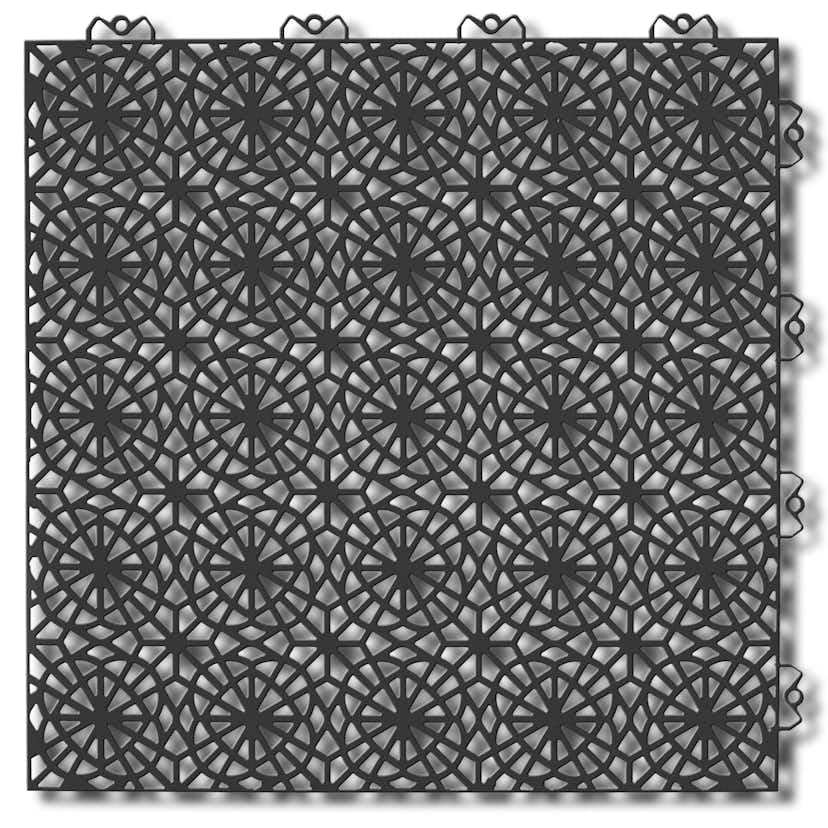 Golvplatta Bergo XL Graphite Grey Golvtrall i Plast