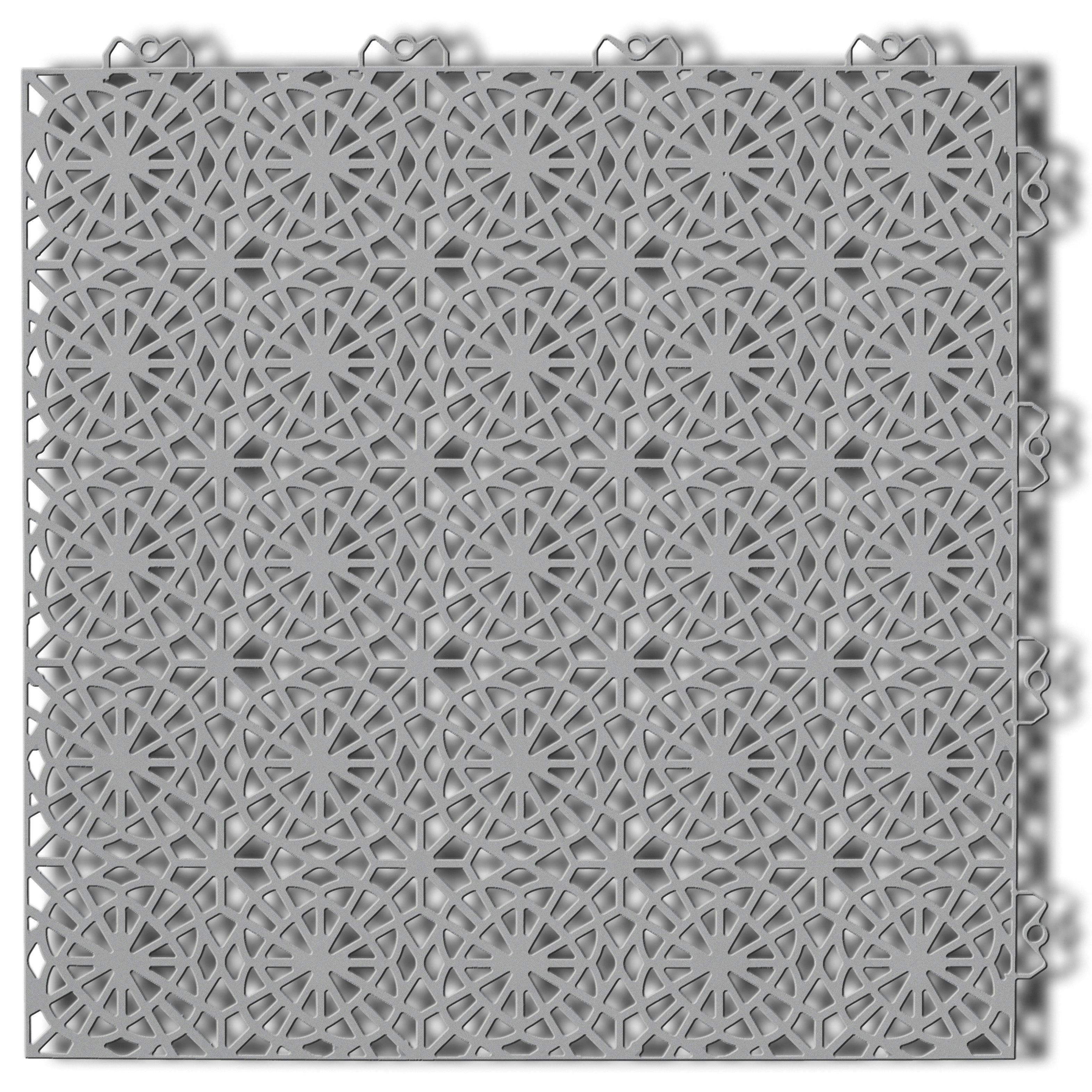 Golvplatta Bergo XL Stone Grey Golvtrall i Plast