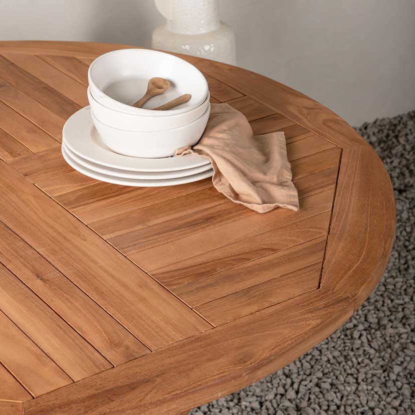 Utebord Venture Home Kenya Teak Ø120 cm