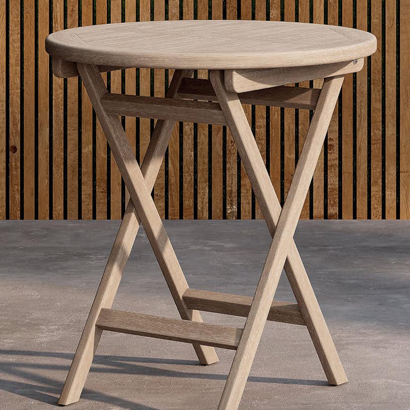 Cafébord Venture Home Kenya Ø70 Vittvättad