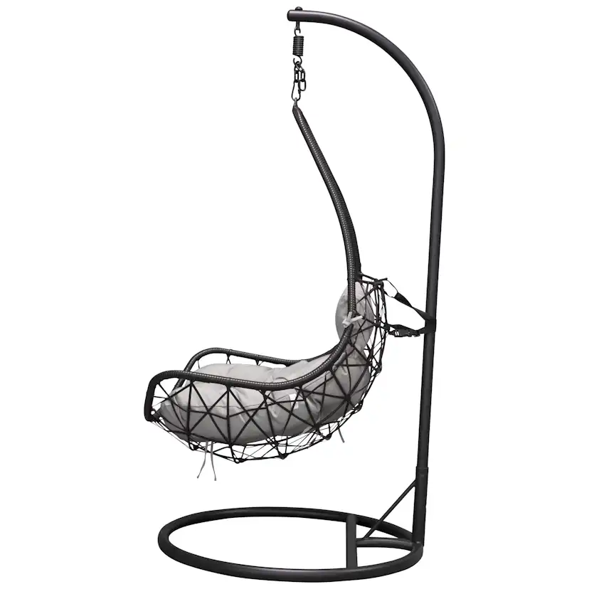 Hängstol Venture Home Vide Utomhus med Svart Stativ & Grå Dyna