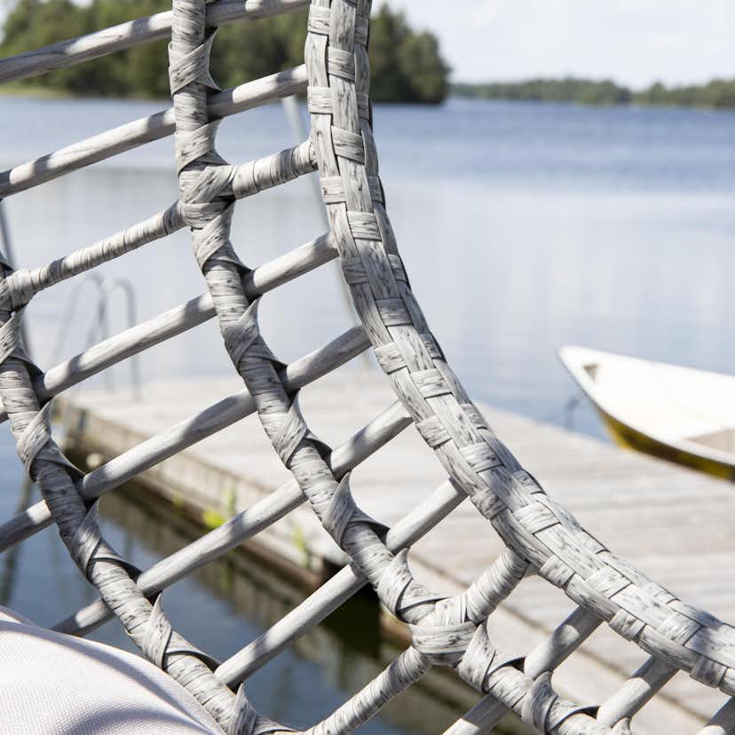 Hängstol Venture Home Viga Dubbel med 2 Sittplatser & Svart Stativ för Trädgård