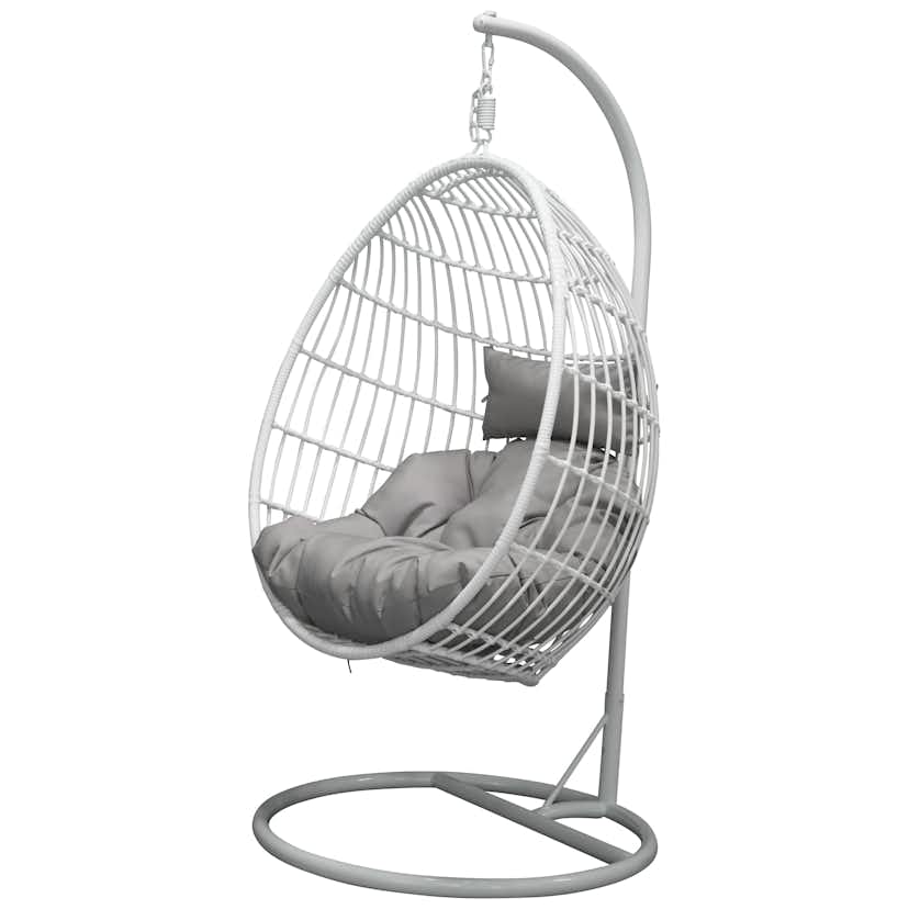 Hängstol Venture Home Viga Utomhus med Stativ i Vitt Stål & Grå Dyna