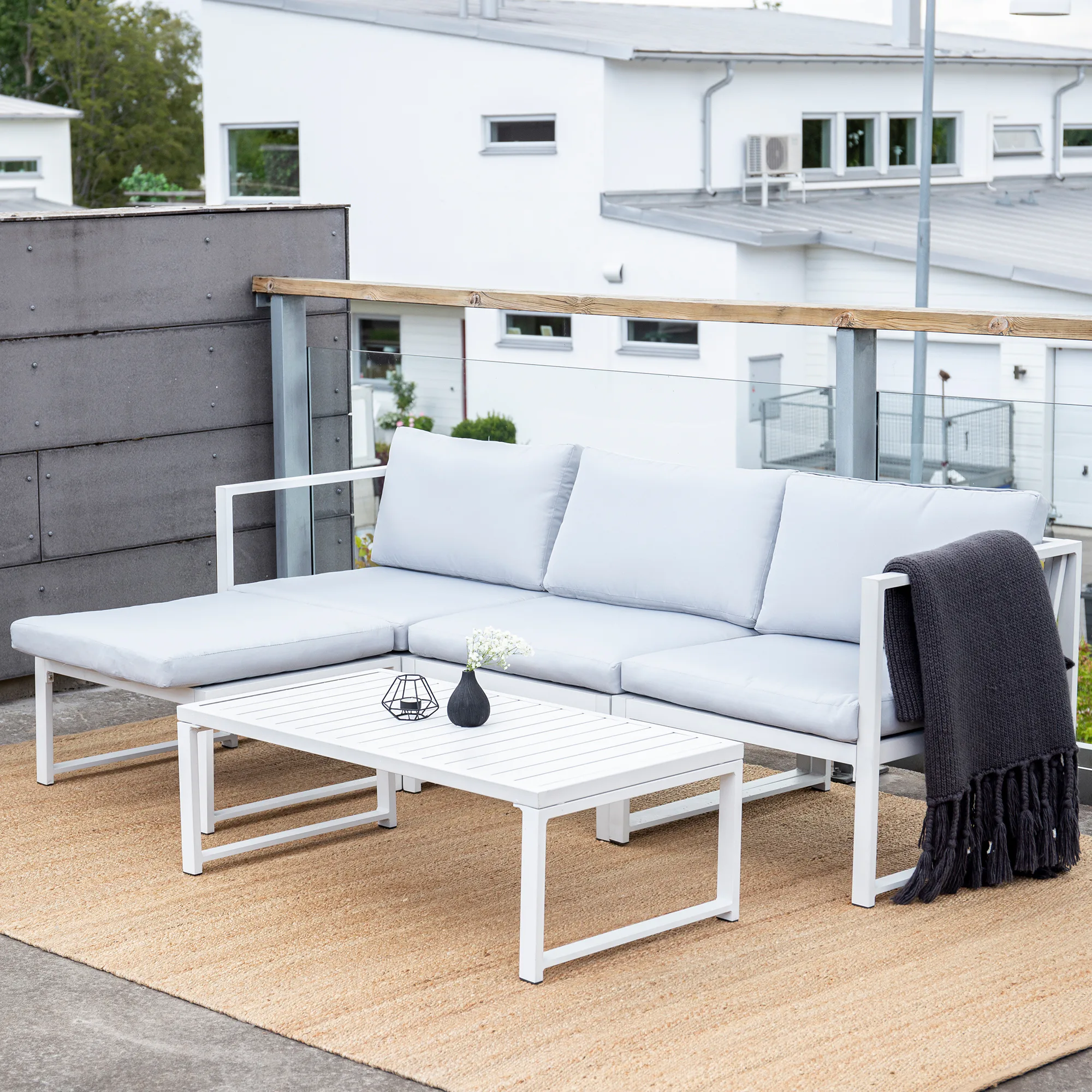 Soffgrupp Venture Home Salvia - Stilren Loungegrupp med Soffa & Bord, Inklusive Dynor