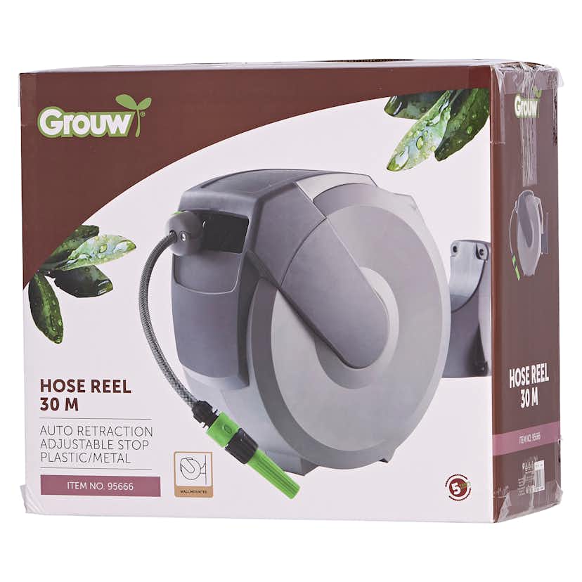 Slangvinda Grouw Väggmonterad 30M Optimal Vattenslangvinda