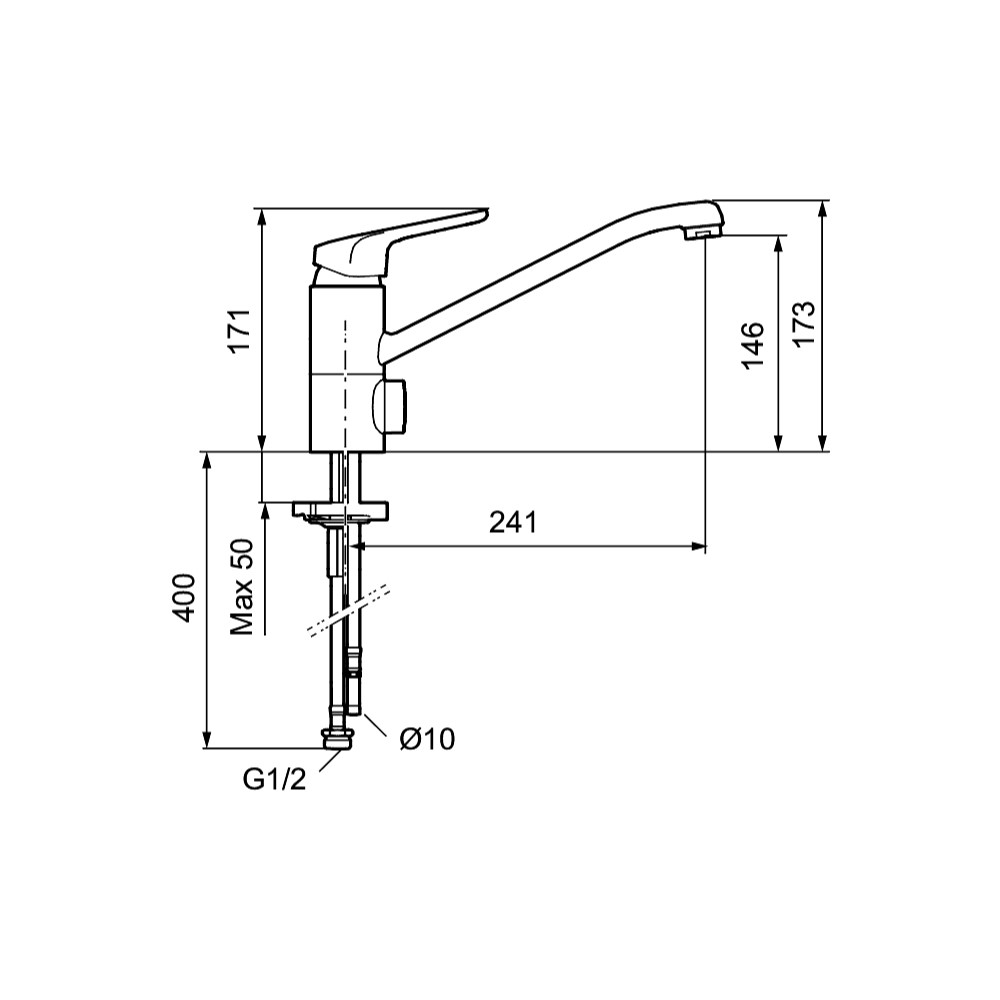 Köksblandare FM Mattsson Siljan med Lågpip