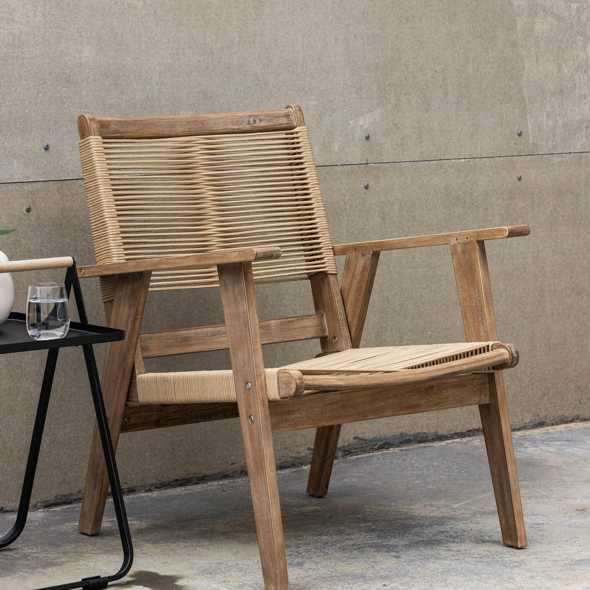 Loungefåtölj Ute Venture Home Peter Trädgårdsstol i Trä