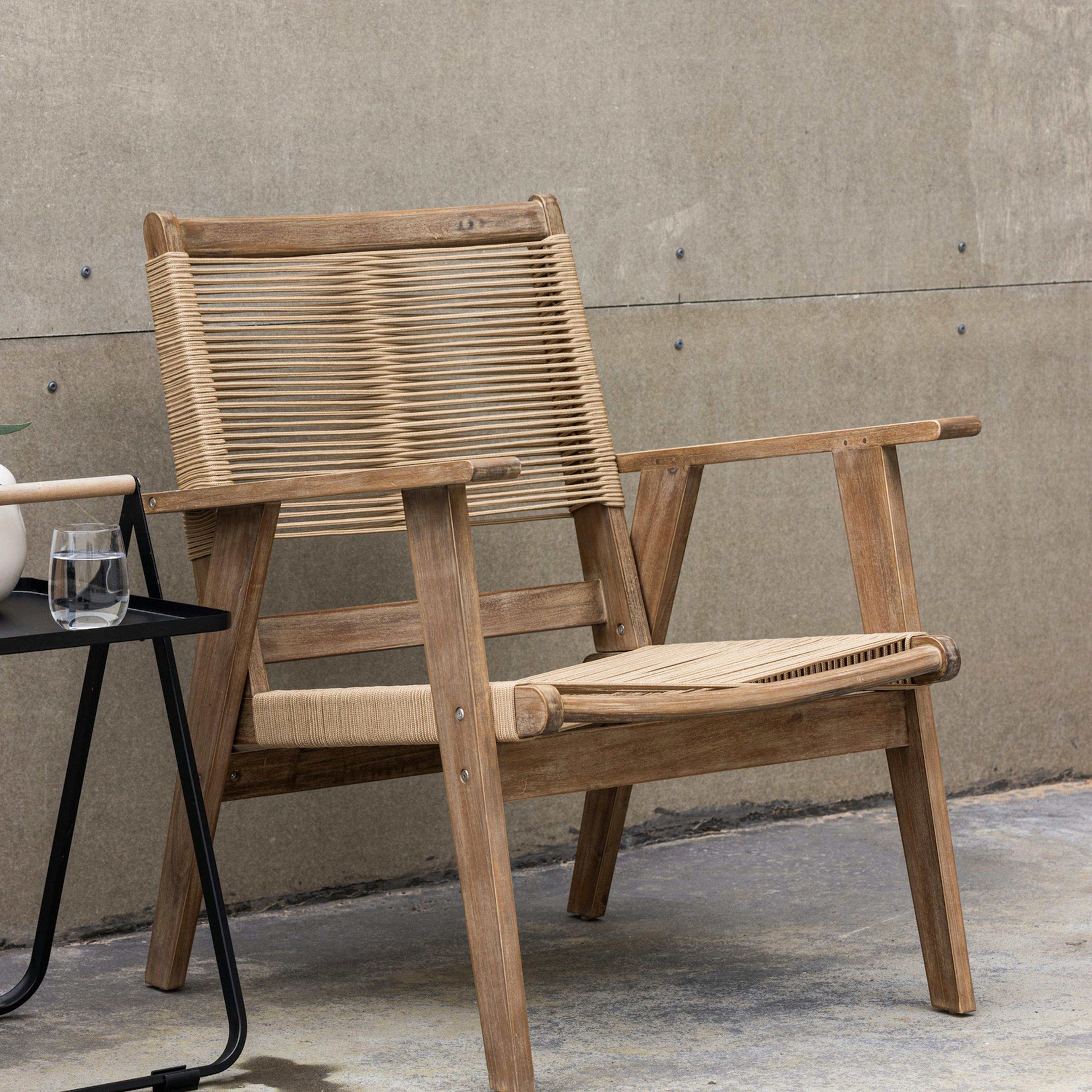 Loungefåtölj Ute Venture Home Peter Trädgårdsstol i Trä