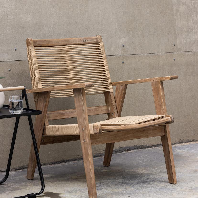 Loungefåtölj Ute Venture Home Peter Trädgårdsstol i Trä