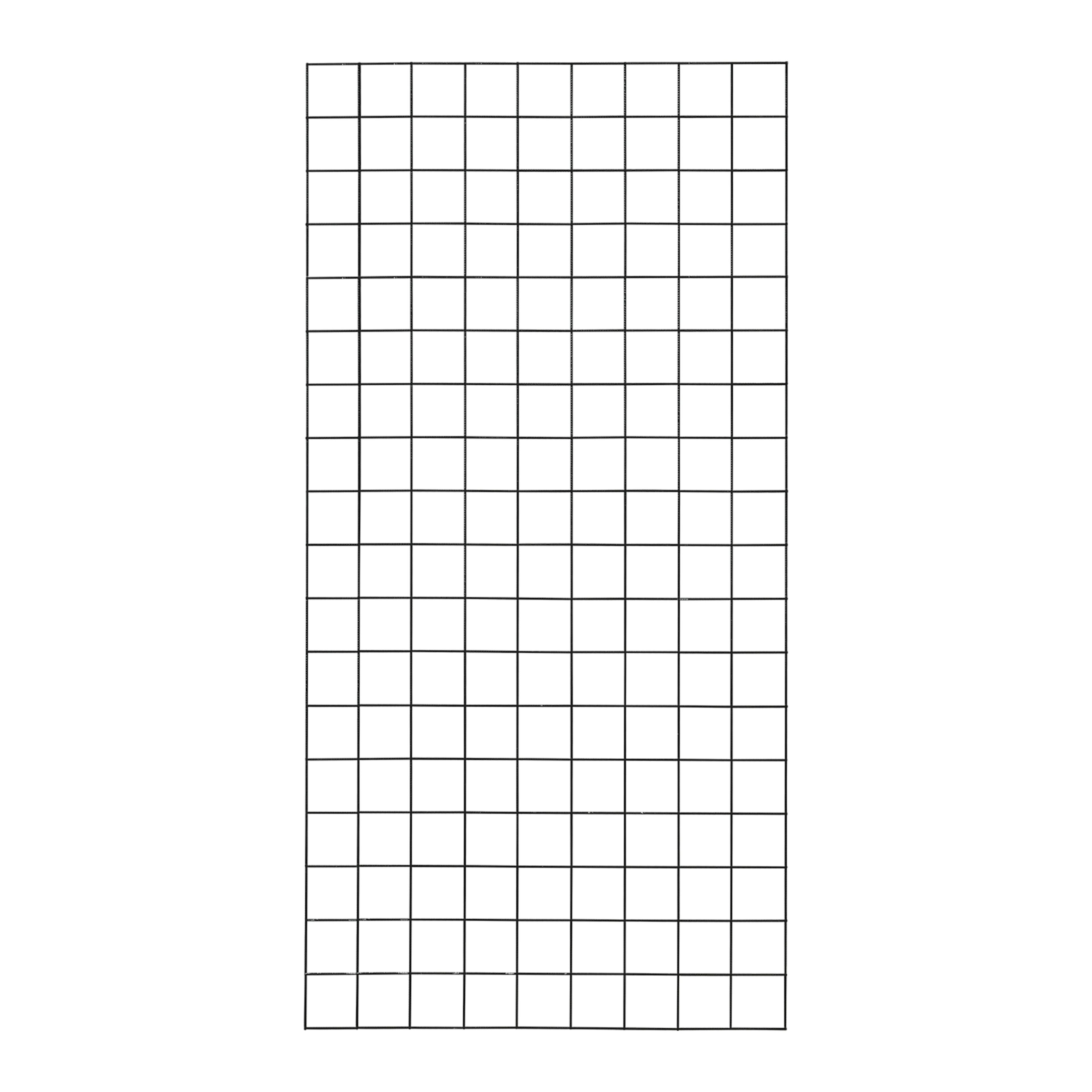 Spalje PLUS Svart Stål för Utomhus & Balkong Användning, Maskstorlek 10x10 cm, Mått 90x180 cm