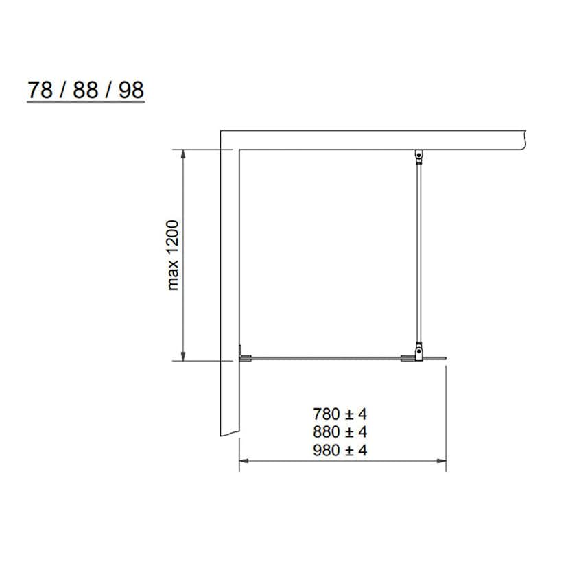 Duschvägg Svedbergs 180° Rista Fast