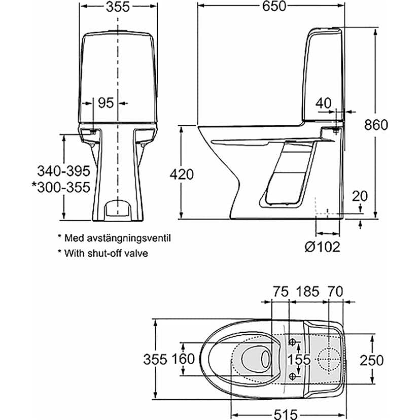 Toalettstol Ifö Spira 6260 med Sensor